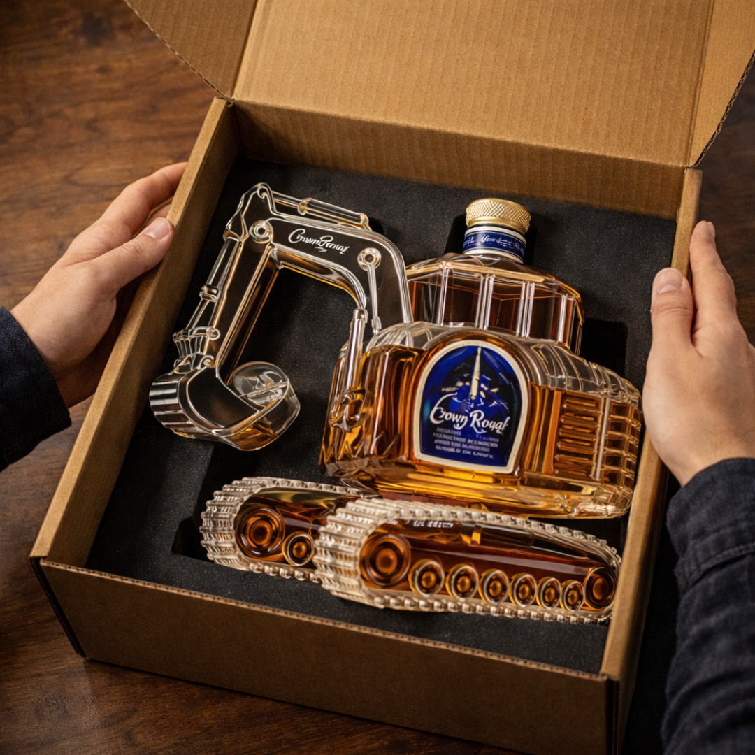 Whiskykaraff – Grävmaskin-edition
