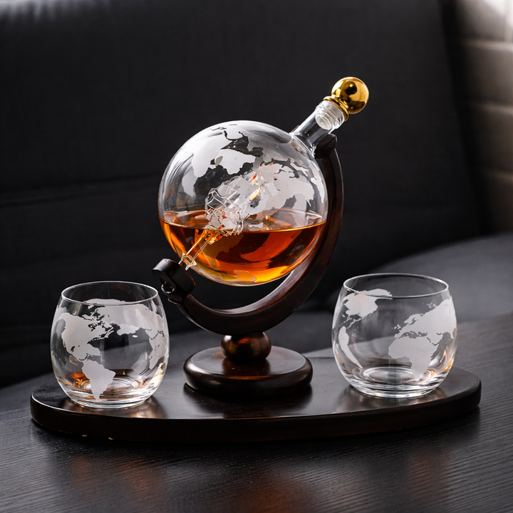 Whiskykaraff – Världskarta-utgåva