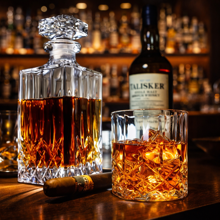 Whiskyset – Flaska och glas