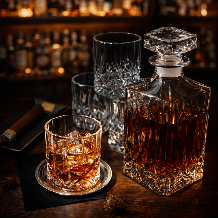 Whiskyset – Flaska och glas