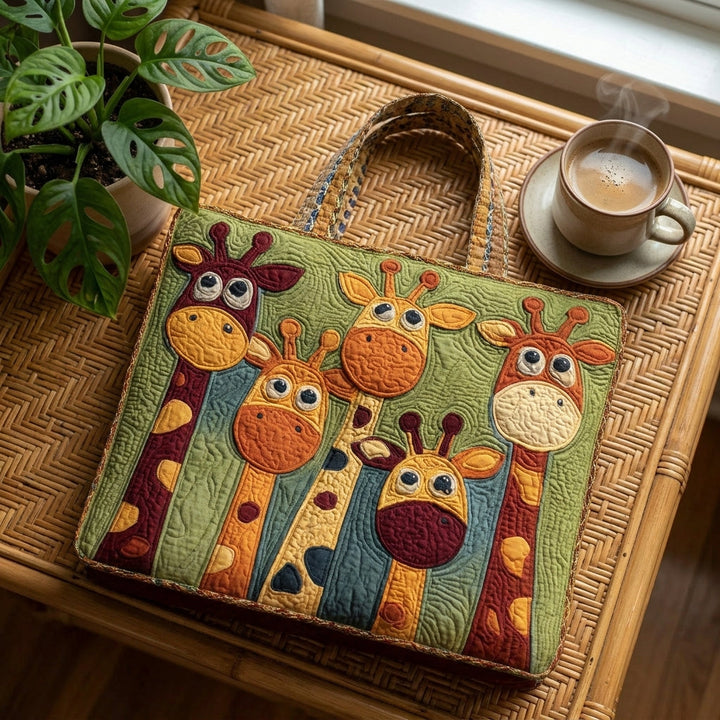 Quiltad toteväska - Giraff
