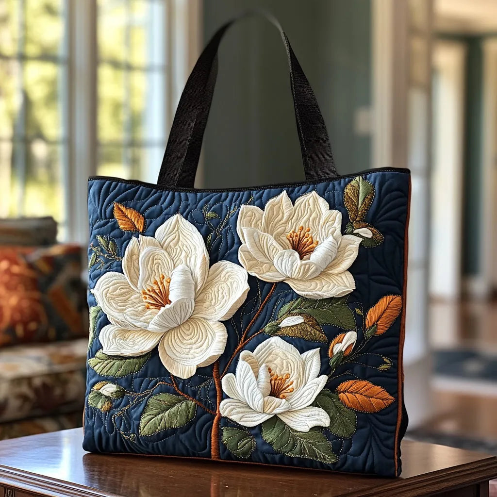 Quiltad hantverksväska - Delikat magnolia