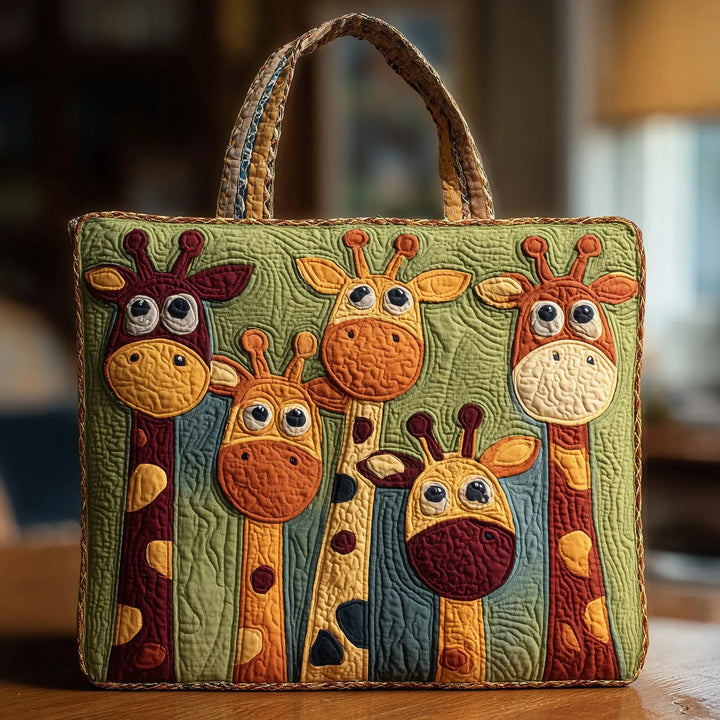 Quiltad toteväska - Giraff