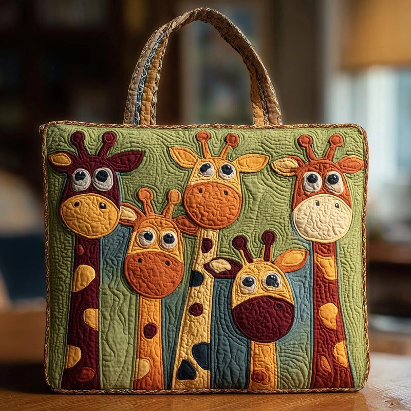 Quiltad toteväska - Giraff