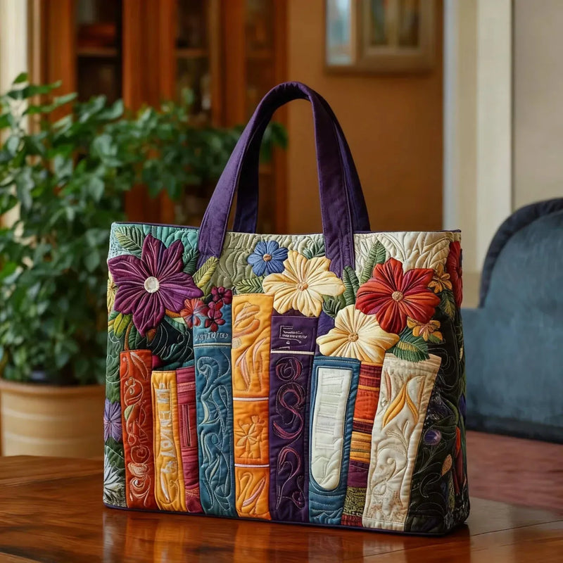 Quiltad toteväska - Bokälskare