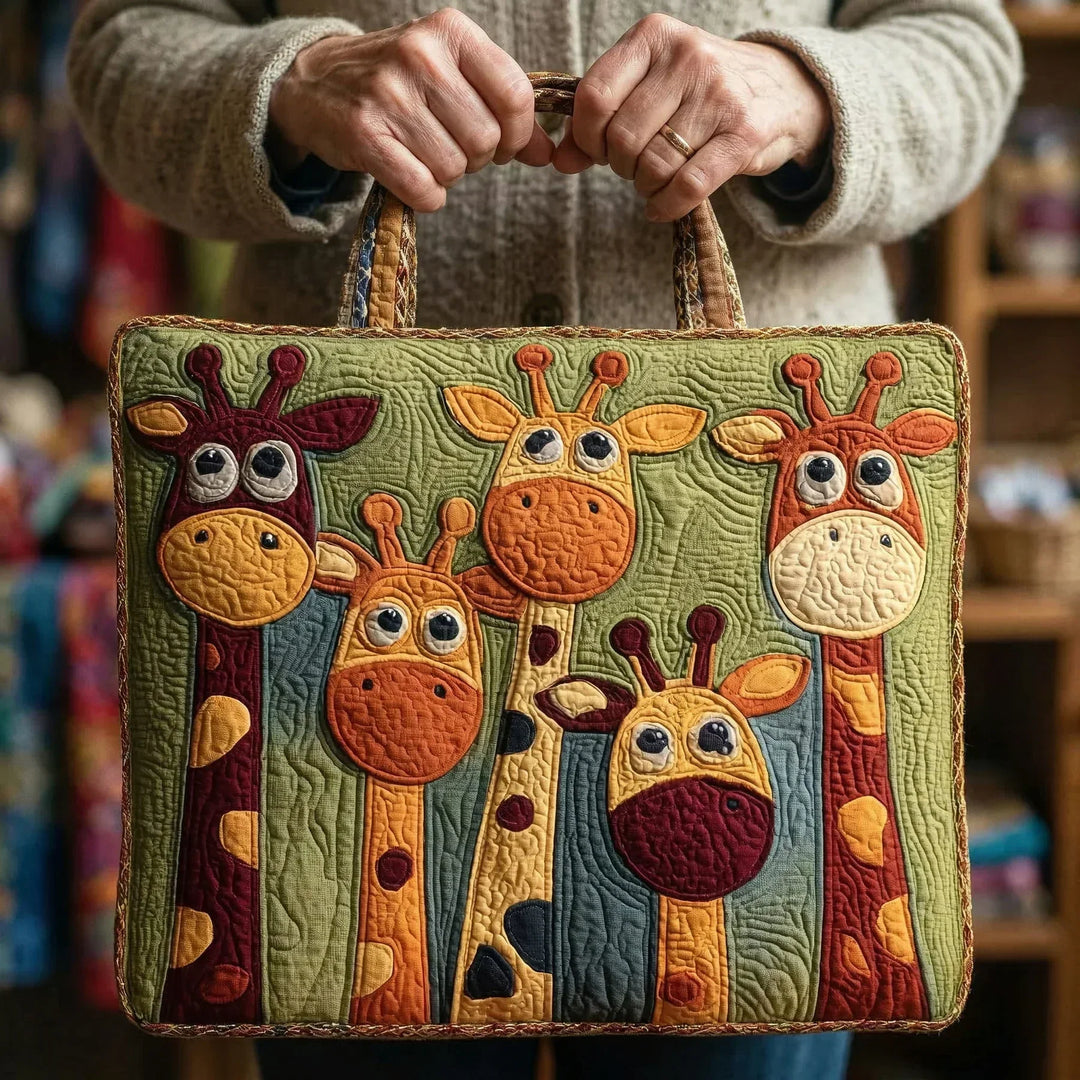 Quiltad toteväska - Giraff