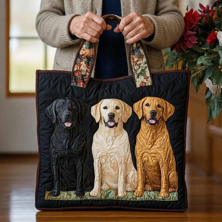 Handgjord väska - Tre labradorer